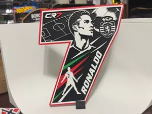 Cristiano Ronaldo CR7 Portugal #7 3D Sign