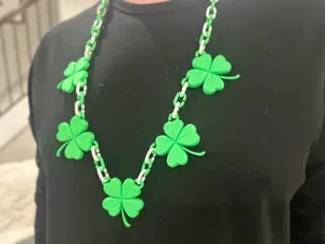 St Patrick's Day Shamrock Chain Necklace / Garland