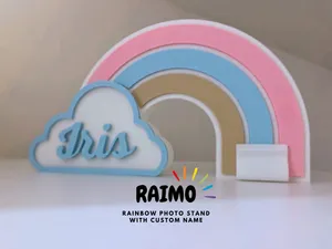 RAIMO - Rainbow Photo Stand with Custom Name