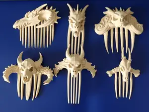Pettinini per capelli Teschio del Drago - Set 01