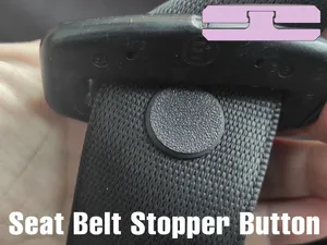 Snap-On Seat Belt Stopper Button/Retaining Clip