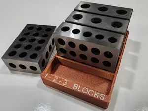 Machinist 1-2-3 Block set Gridfinity Tray