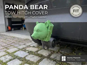 Panda Bear Tow Ball Cover | Trailer Hitch Cap