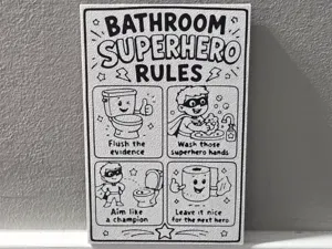 Bathroom Superhero Rules