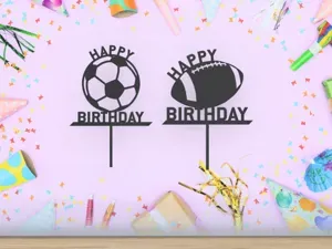 Cake Toppers - Sports - Happy Birthday