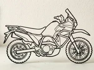 Kawasaki KLR650 3rd Gen 2D Wall Art