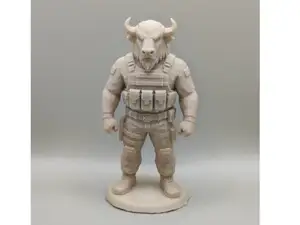 Bison Army Soldier figurine