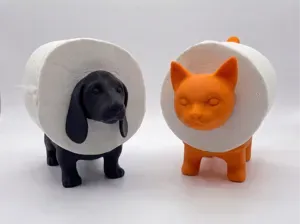 Toilet Paper Holder Dog & Cat – Bathroom Decor
