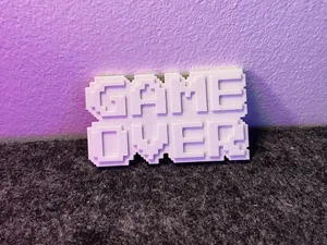 Pixel Art Sign – GAME OVER