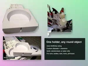 Parametric Gridfinity Round Object Holder