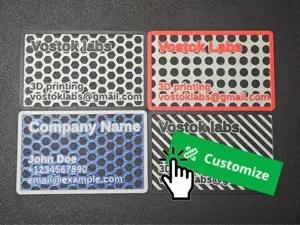 Parametric business Card With Different Patterns