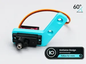 Micro Servo Mount 60° – 2-Hole Bracket
