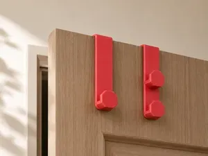 Over-Door Coat Hanger - 1 or 2 Hooks, 43 mm