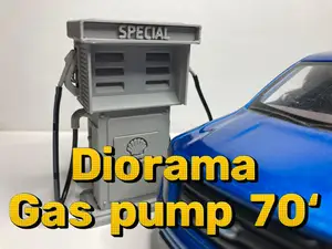 Diorama Gas pump, scale 1:24
