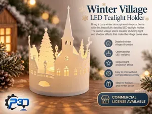 Winter Village LED Tealight Holder
