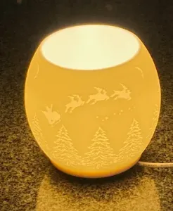 Santa Sleigh Puck LED and Tea Lamp