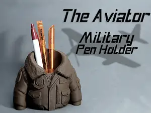 The Aviator Military Pen Holder desk organizer