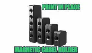 Magnetic Cable Holder - Print In Place