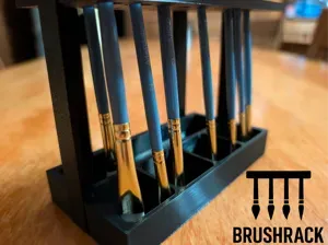 BrushRack – Vertical Paintbrush Organizer