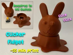 Melted Chocolate Easter Bunny Clicker Fidget