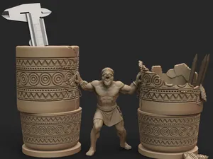 Samson in the temple of Dagon Desk Organizer