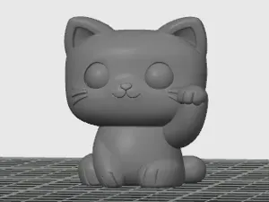 Kawaii Lucky Cat-Chibi Maneki Neko.No Support