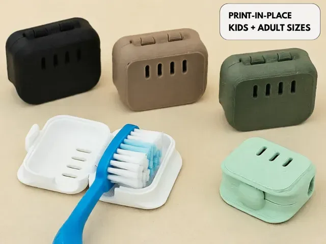Travel Toothbrush Case – Print-in-Place 2 Sizes — Image 2 of 4