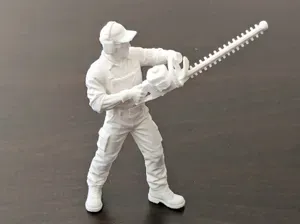 Hedge Trimmer Operator - Realistic Figurine
