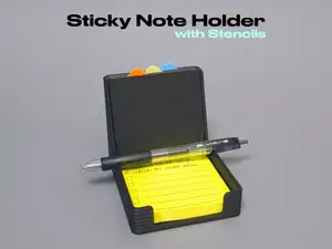 Sticky Note Holder with Stencils