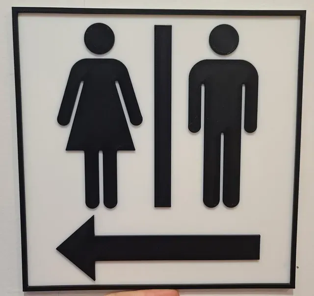 Restroom / Bath Arrow Sign — Фото 6 из 8