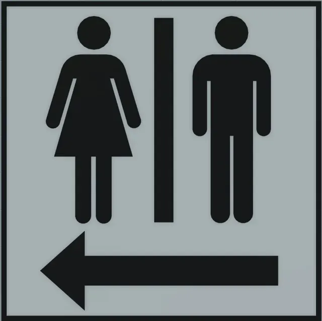 Restroom / Bath Arrow Sign — Фото 8 из 8