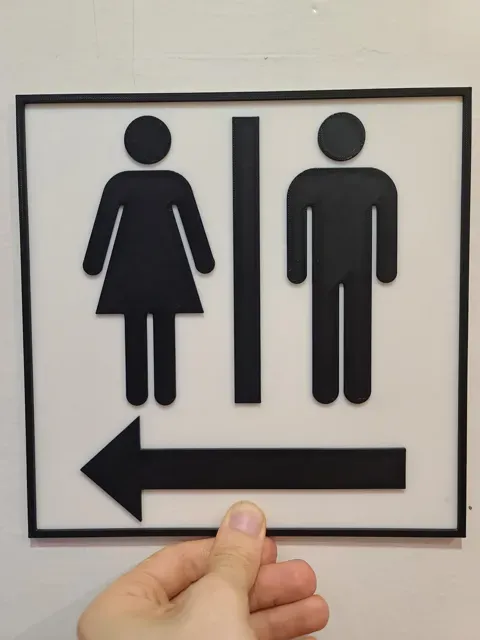 Restroom / Bath Arrow Sign — Фото 5 из 8