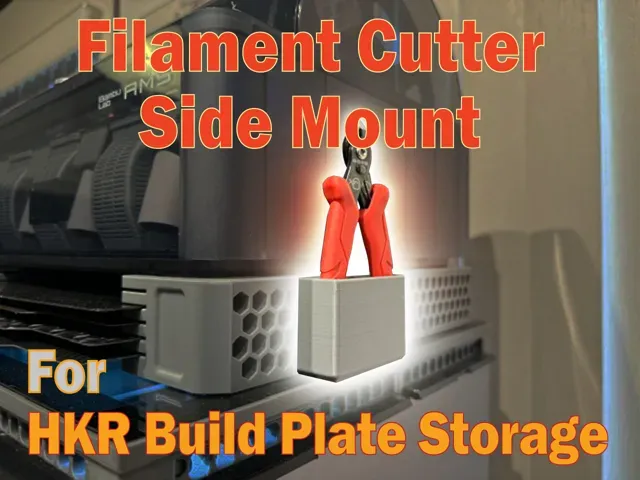 Filament Cutter Holder - For Build Plate Storage