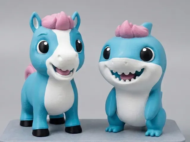 Lucky the Happy Horse & Ruffy the Happy Shark