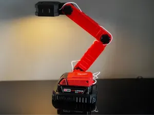 Desktop Lamp for Milwaukee M18 USB battery adaptor