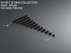 M4 Set Screw Collection M4x3-x35 ISO 4029/DIN 916