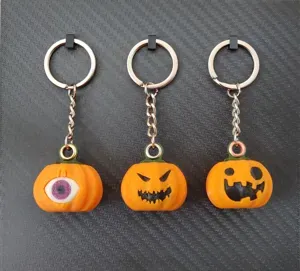 Jack-o'-lantern Keychains - Halloween pumpkins (AMS and single extruder files)