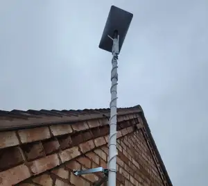 ULTIMATE Starlink Antenna Pole with Vortex Shedders and outdoor wifi mount.