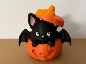 Cute Bat in Pumpkin – Halloween Decoration