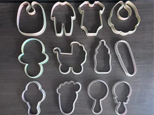 Baby cookie cutters (set of 12x 9cm)
