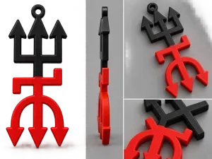 Exu & Pomba Gira Trident Keychain
