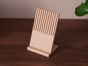 Minimalist Ribbed Phone Stand - Desk Holder
