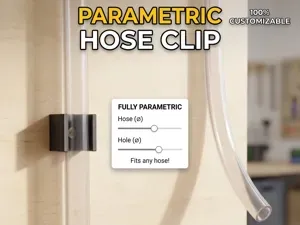 Parametric Hose Clip – Screw-On Tube Holder