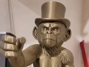 Metallic Monkey Lamp