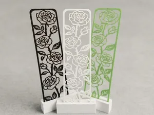 Rose Cutout Bookmark | Fast Single-Color Print