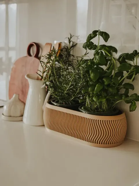 Long Modern Planter & Multi-Purpose Organizer — Image 4 of 10