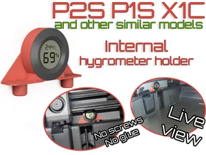 Internal Hygrometer sensor holder X Bambu printer