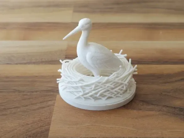 Stork in a nest