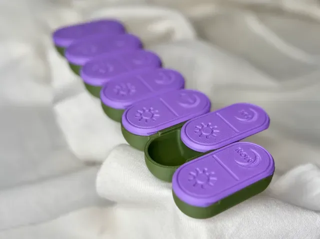 Pill Box, Pill Organizer - 7 Days, Morning & Night — Image 5 of 7