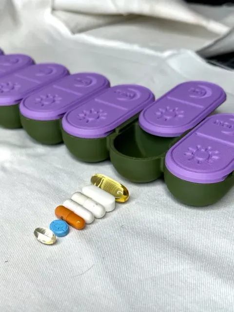 Pill Box, Pill Organizer - 7 Days, Morning & Night — Image 4 of 7